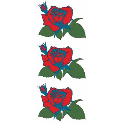 タトゥーシール 赤薔薇(タトゥー・刺青シール)