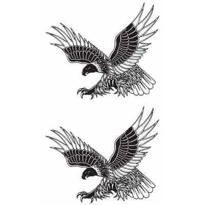 タトゥーシール 黒鷲(タトゥー・刺青シール)