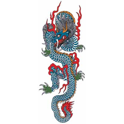 タトゥーシール 青龍(タトゥー・刺青シール)