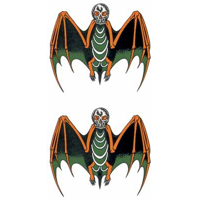 タトゥーシール ドクロ蝙蝠(タトゥー・刺青シール)