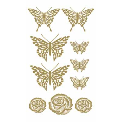 タトゥーシール 黄金蝶(タトゥー・刺青シール)