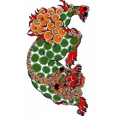 タトゥーシール 唐獅子(タトゥー・刺青シール)