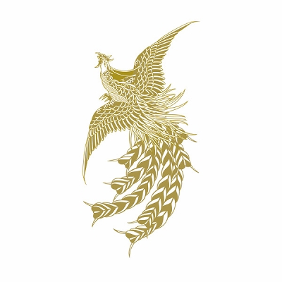 タトゥーシール 金鳳凰(タトゥー・刺青シール)