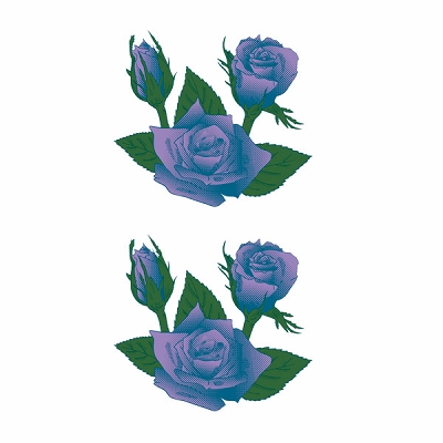 タトゥーシール 紫薔薇(タトゥー・刺青シール)