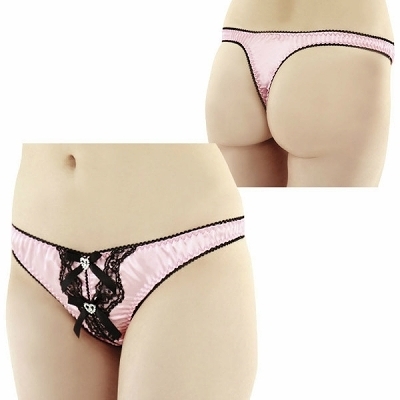 ハートフルサテンオープンショーツ(ランジェリー)