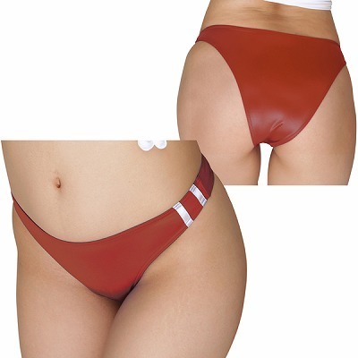 光沢ストレッチブルマハーフバック レッド(ランジェリー)