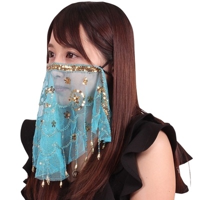 ナイトマスクフェイスベール サックス(コスチューム)