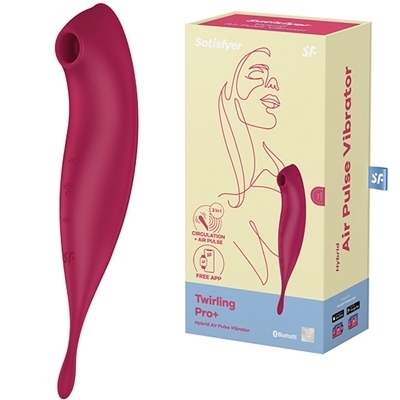 <吸うやつ>Satisfyer(サティスファイヤー トワリングプロプラス) ダークレッド(ローター)