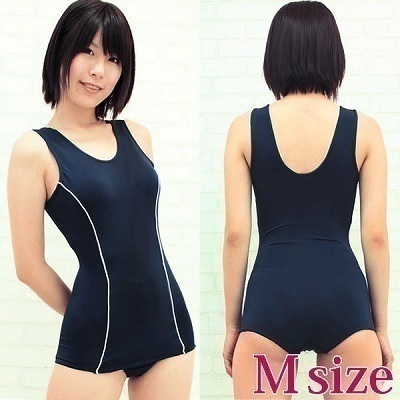 ライン入りスクール水着(旧スク) M(コスチューム)