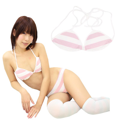 ボーダー三角ビキニブラ(しま三角ブラ)(コスチューム)