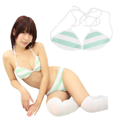ボーダー三角ビキニブラ(しま三角ブラ)(コスチューム)