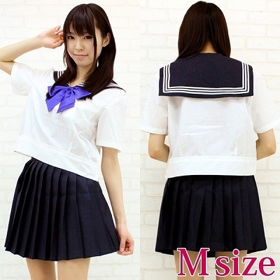 青いリボンのセーラー服(夏服) M(コスチューム)