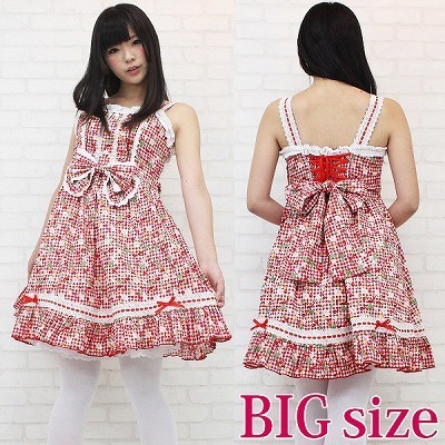 チェリーとベリーのギンガムチェックJSK BIG(コスチューム)