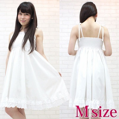 お出かけ白ワンピース M(コスチューム)