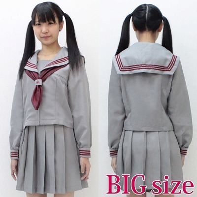 グレーカラーのセーラー服(冬制服) BIG(コスチューム)