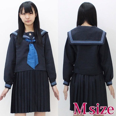 青スカーフのセーラー服(冬制服) M(コスチューム)
