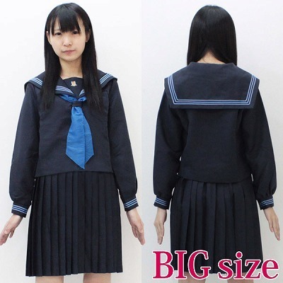 青スカーフのセーラー服(冬制服) BIG(コスチューム)