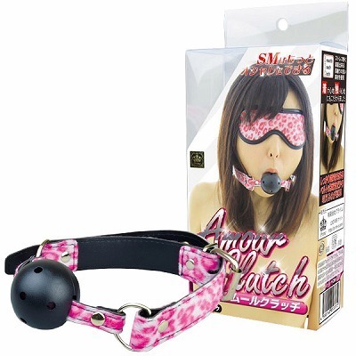 アムールクラッチ (口枷 豹ピンク)(SM・拘束具)
