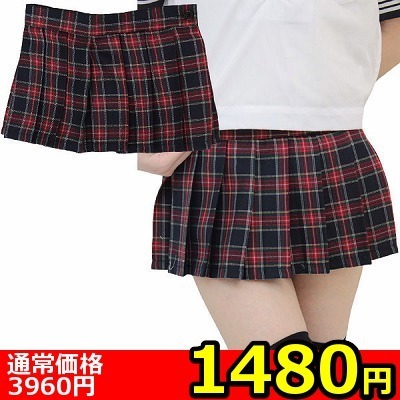 【1480円★数量限定】超ミニチェックスカート単品 M<お一人様1点限り>(お買い得商品)