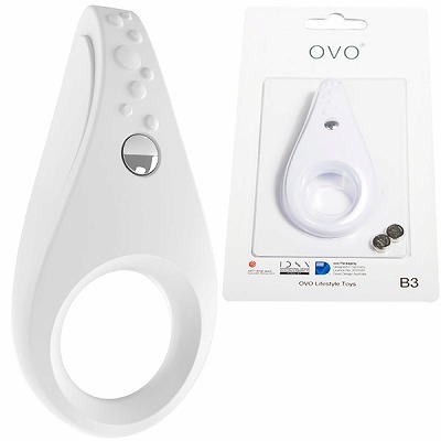 OVO B3 VIBRATING RING WHITE(男性補助グッズ)