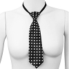 ファスナーショートネクタイ (ドットホワイト)(コスチューム)
