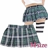 ステッチ入り超ミニチェックスカート M(コスチューム)